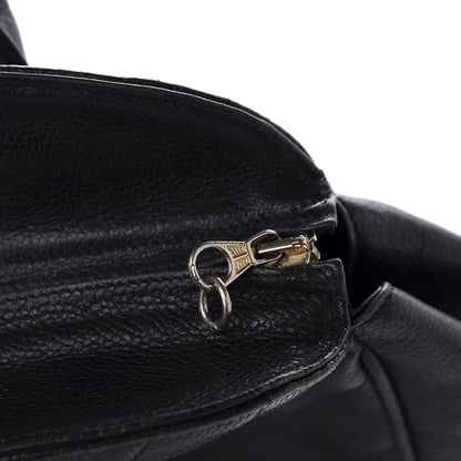 Chanel Caviar Chevron Top Handle Bag Black 8 of 17