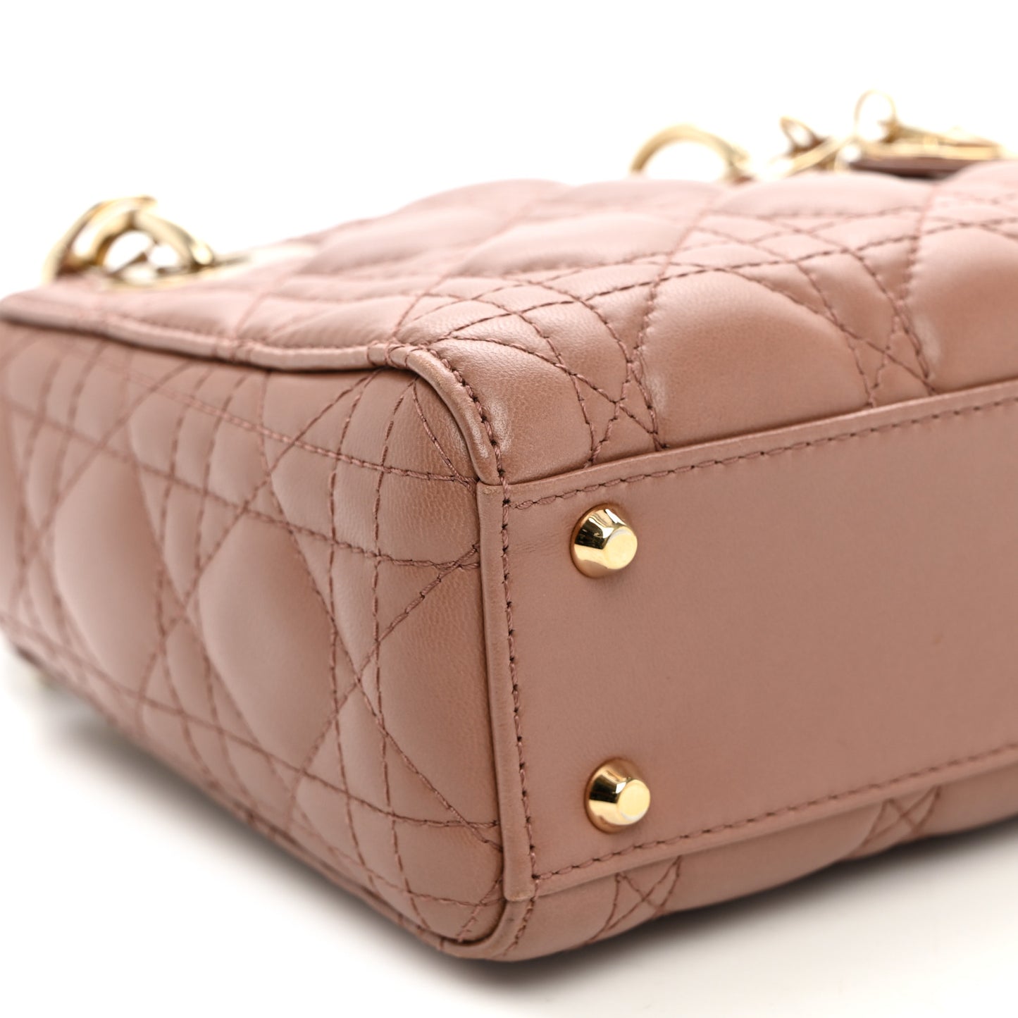 Lambskin Cannage Mini Lady Dior Fard