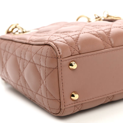 Christian Dior Lambskin Cannage Mini Lady Dior Fard 8 of 9