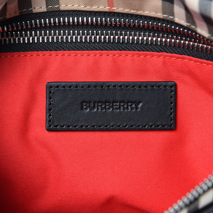 Burberry Nylon Vintage Check Logo Print Portrait Pouch Archive Beige 6 of 7