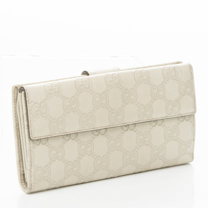 Gucci Guccissima Heart Continental Wallet Off White 3 of 7