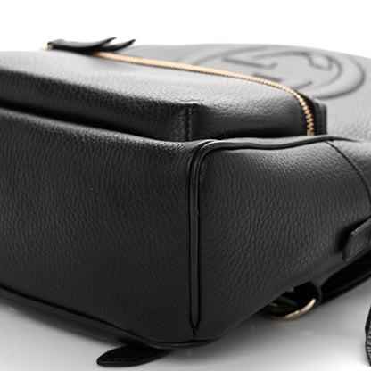 Gucci Pebbled Calfskin Soho Chain Backpack Black 9 of 9