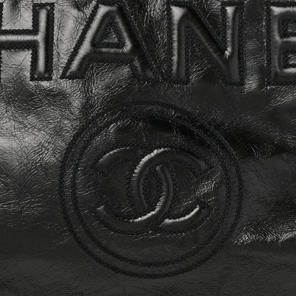 Chanel Glazed Calfskin Medium Deauville Tote Black 8 of 13