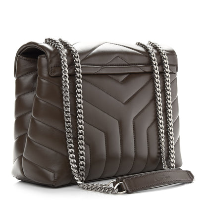 Saint Laurent Calfskin Y Quilted Monogram Small Loulou Chain Satchel Faggio 3 of 9