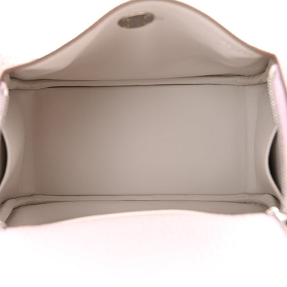 Hermes Taurillon Clemence Verso Mini Lindy 20 Mauve Pale 5 of 11