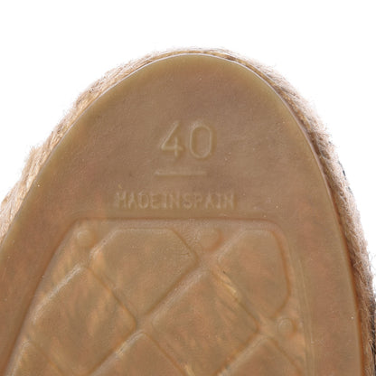 Chanel Lambskin CC Espadrilles 40 Black 8 of 10