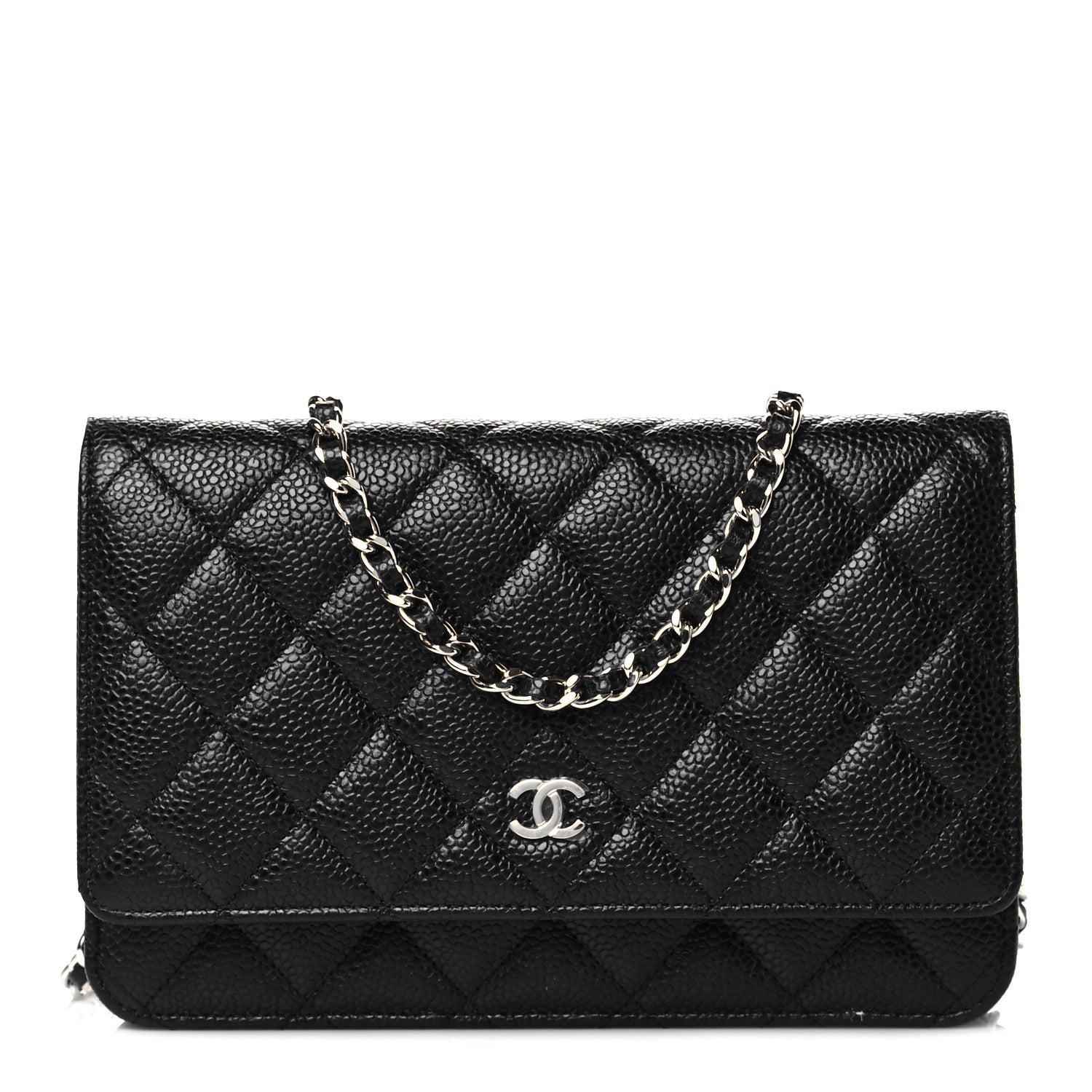 Chanel Caviar Quilted Wallet On Chain WOC Black 1 of 12