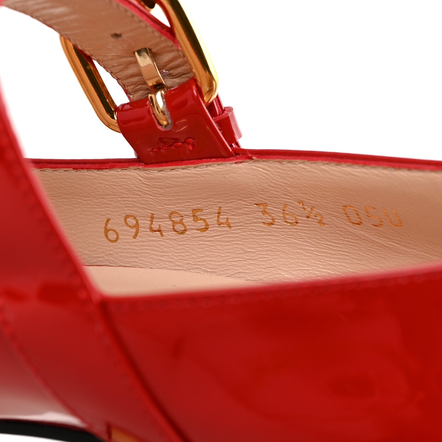 Gucci Patent Womens Horsebit Mid-Heel Mary Jane Pumps 36.5 Maple Red 8 of 9