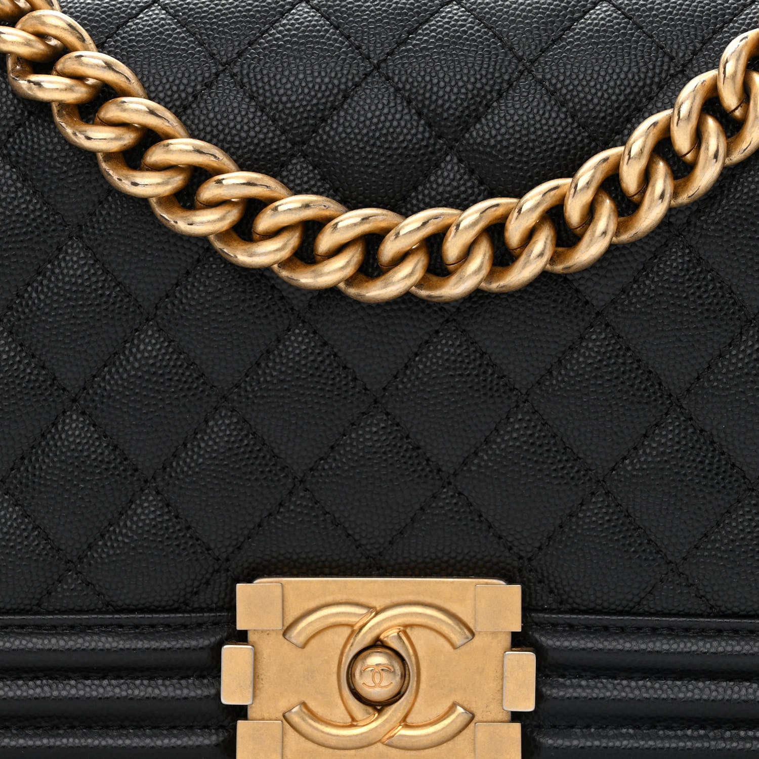 Chanel Caviar Quilted Medium Boy Flap Black 8 of 10