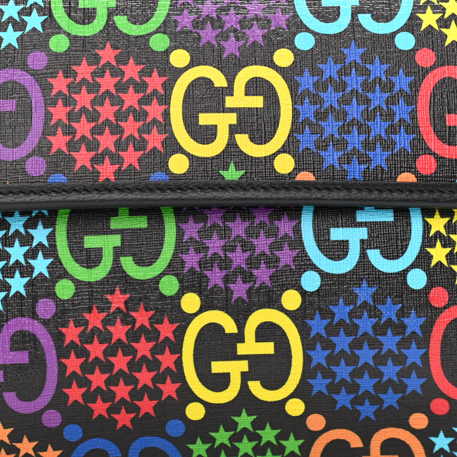 Gucci GG Supreme Monogram Psychedelic Slim Belt Bag Black 9 of 13