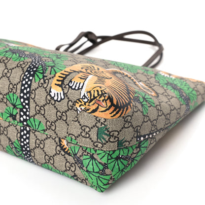Gucci GG Supreme Monogram Bengal Medium Shopping Tote Beige Yard 9 of 9