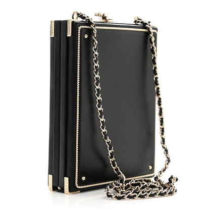 Chanel Lambskin Room Card Minaudiere Evening Bag Black Gold 3 of 11