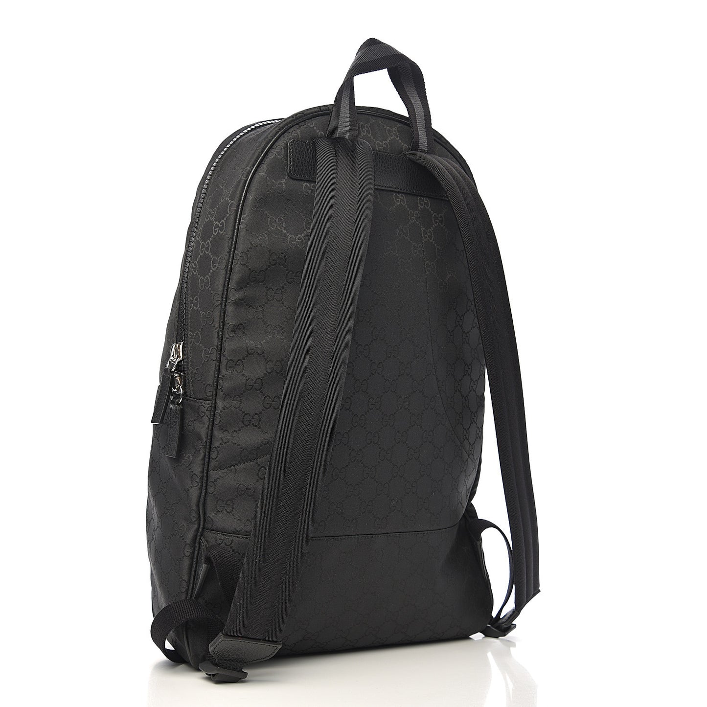 Nylon Monogram Slim Backpack Black