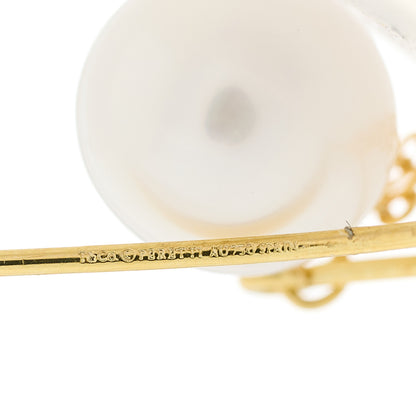 Tiffany 18K Yellow Gold Elsa Peretti Pearls By The Yard Drop Earrings 4 of 4