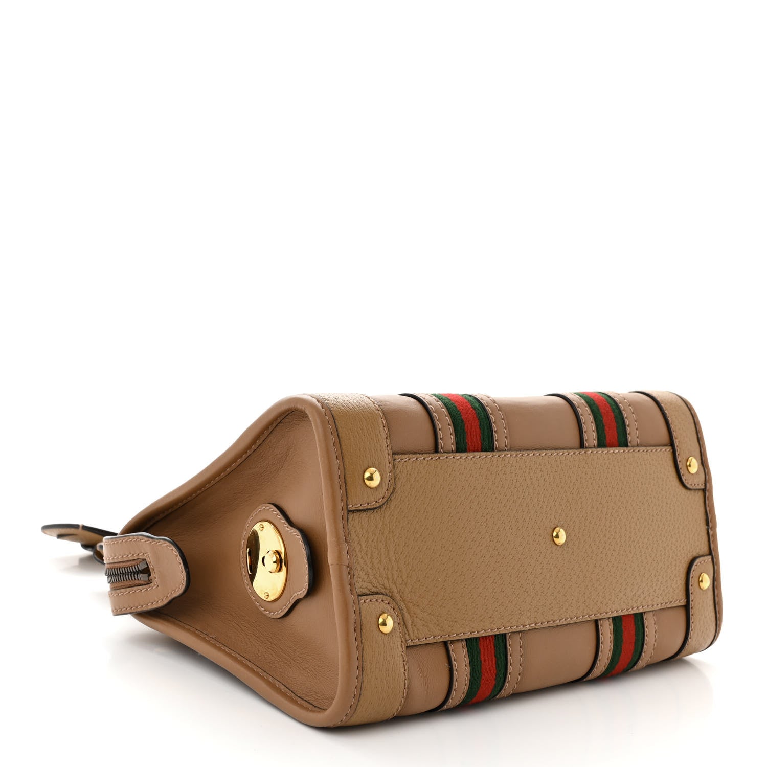 Gucci Koi Calfskin Small Bauletto Duffle Top Handle Bag Camel 4 of 12