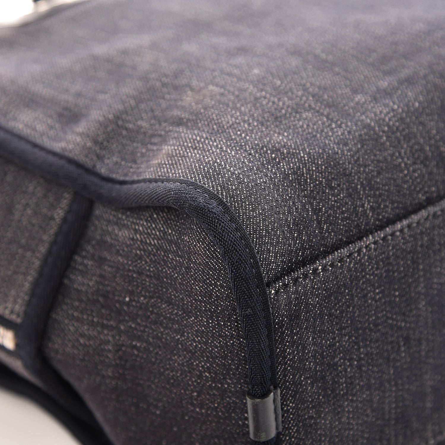 Chanel Denim Deauville Bowling Bag Dark Blue 15 of 17
