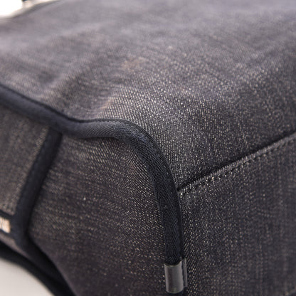 Chanel Denim Deauville Bowling Bag Dark Blue 15 of 17