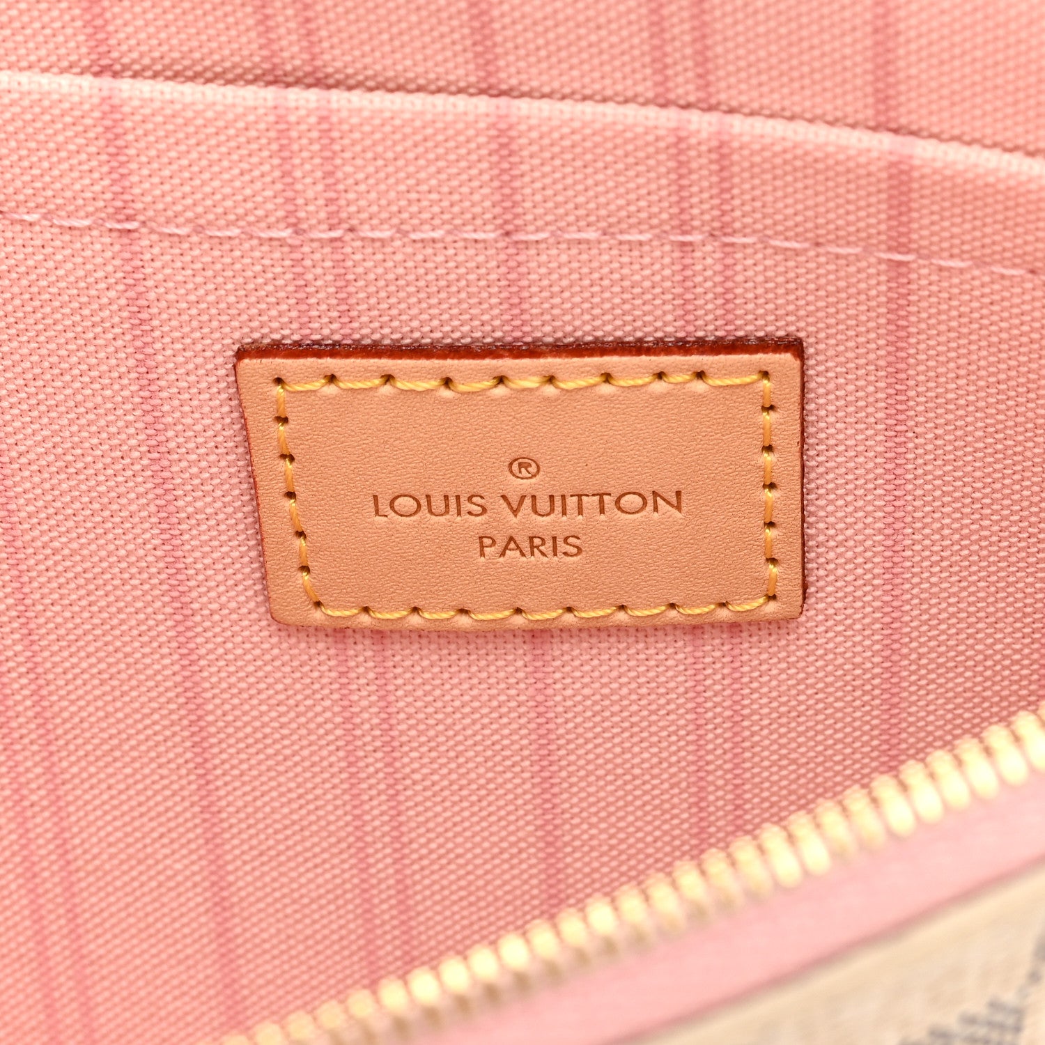 Louis Vuitton Damier Azur Neverfull MM GM Pochette Rose Ballerine 6 of 6