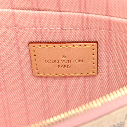 Louis Vuitton Damier Azur Neverfull MM GM Pochette Rose Ballerine 6 of 6