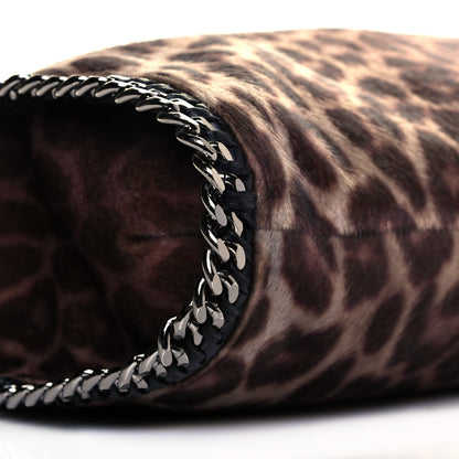 Stella McCartney Faux Calf Hair Leopard Print Small Falabella Tote Brown 8 of 9