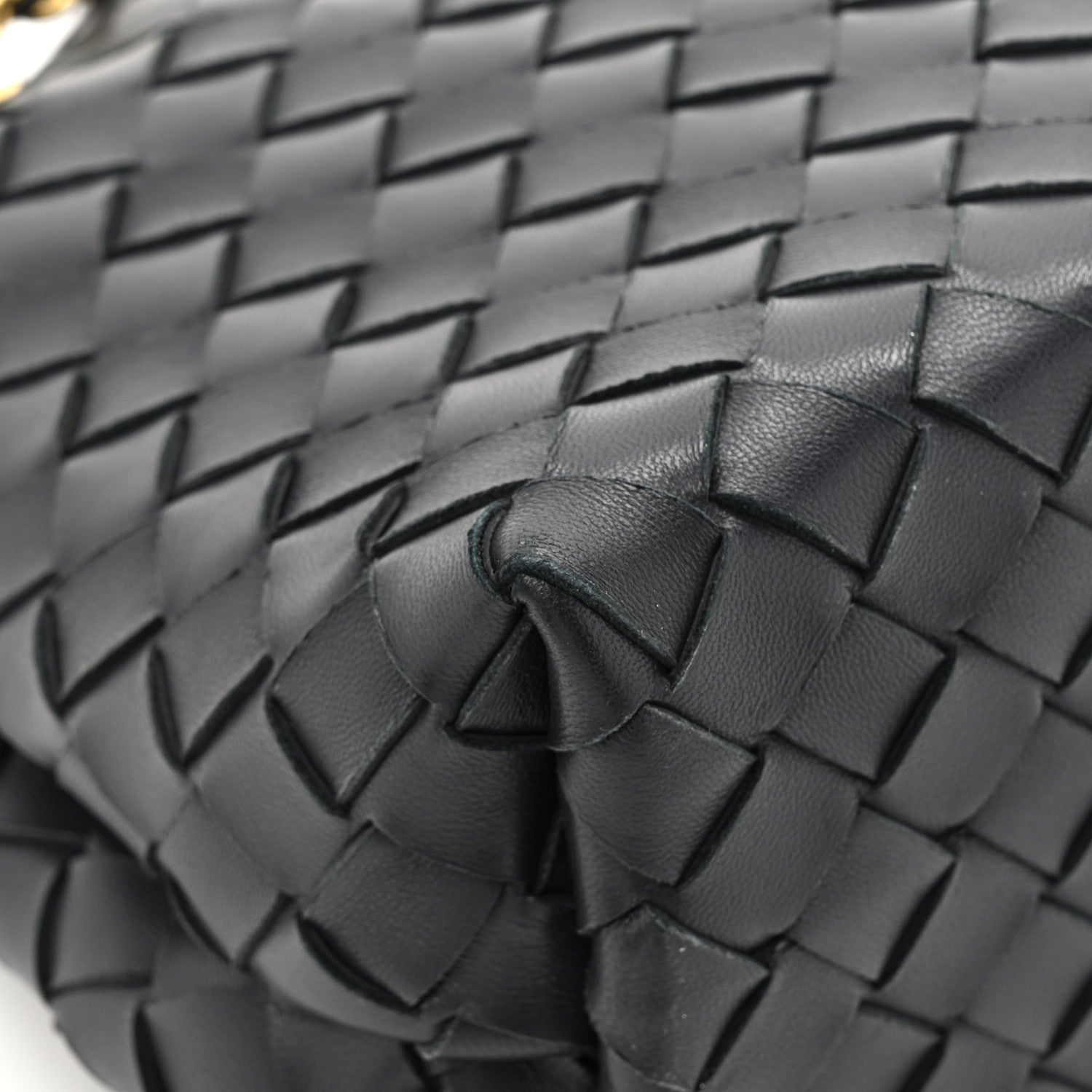 Bottega Veneta Nappa Intrecciato Small Andiamo With Chain Shoulder Bag Deep Blue 12 of 13