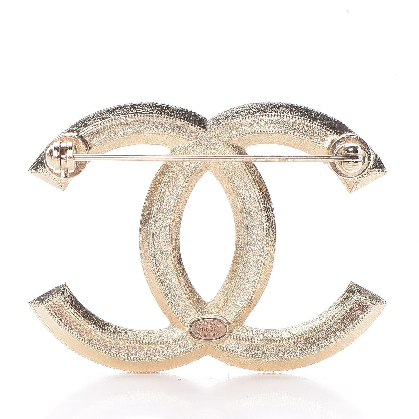 Pearl CC Brooch Gold