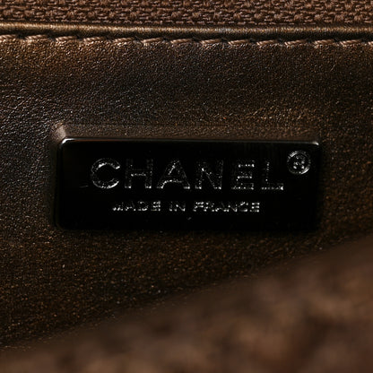 Chanel Metallic Snakeskin Medium Soho Tassel Flap Bronze 6 of 10