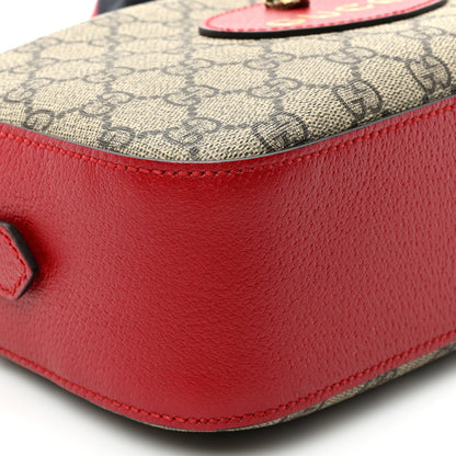 Gucci GG Supreme Monogram Web Neo Vintage Shoulder Bag Beige Red 7 of 8