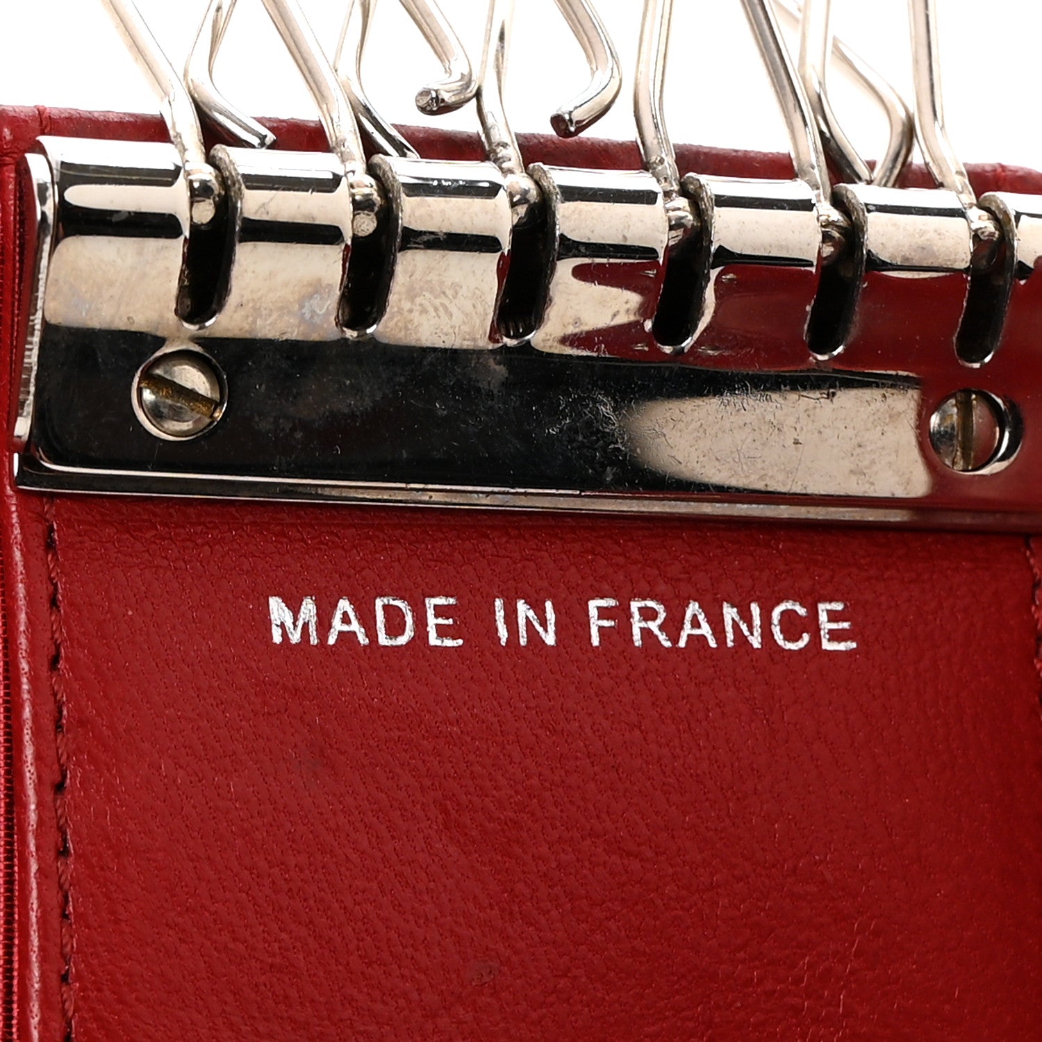 Chanel Lambskin Quilted 6 Key Holder Red 7 of 13