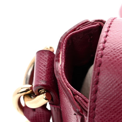 Salvatore Ferragamo Saffiano Sandrine Shoulder Bag Wine 14 of 15