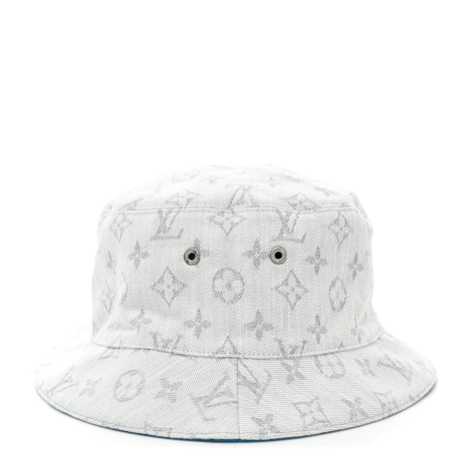 Louis Vuitton Monogram Denim Transformable Bob Bucket Hat 60 White Blue 8 of 14