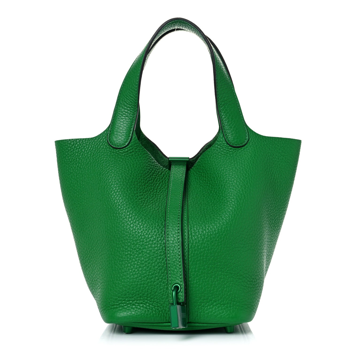 Hermes Taurillon Clemence Monochrome Picotin Lock 18 PM Bambou 1 of 12