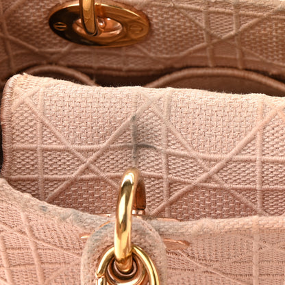 Christian Dior Canvas Embroidered Cannage Medium Lady D-Lite Pink 17 of 22