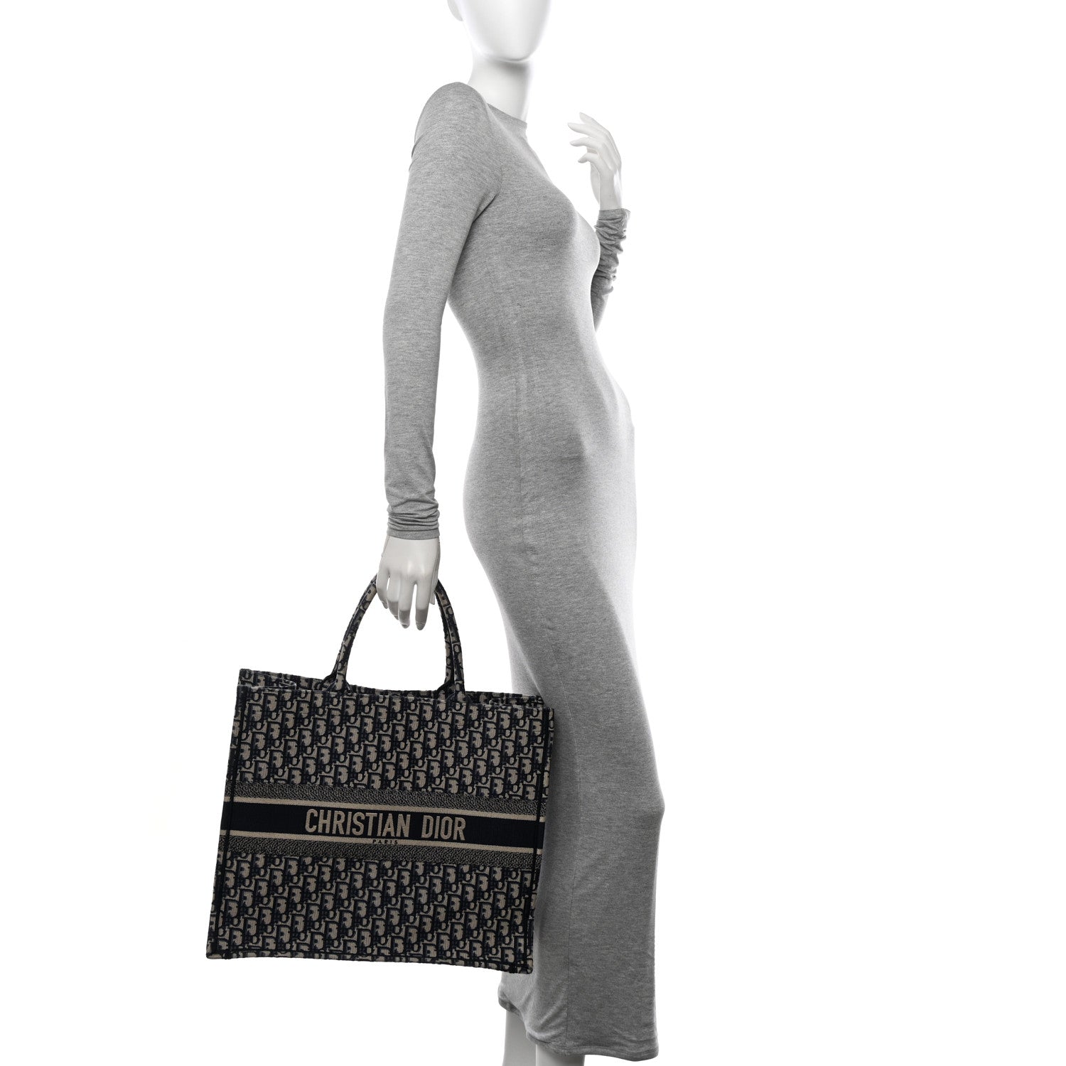 Christian Dior Oblique Large Book Tote Blue Multicolor 2 of 12
