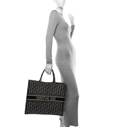Christian Dior Oblique Large Book Tote Blue Multicolor 2 of 12