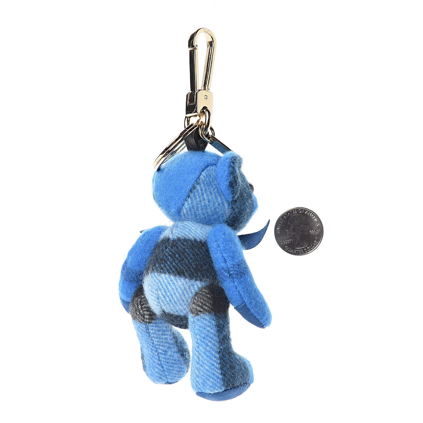 Cashmere Check Thomas Bear Charm Cornflower Blue