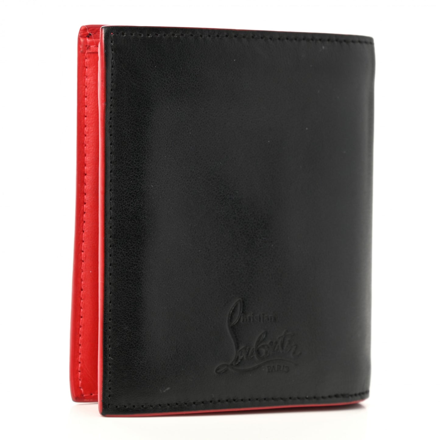 Calfskin Spiked Bi-Fold Wallet Black