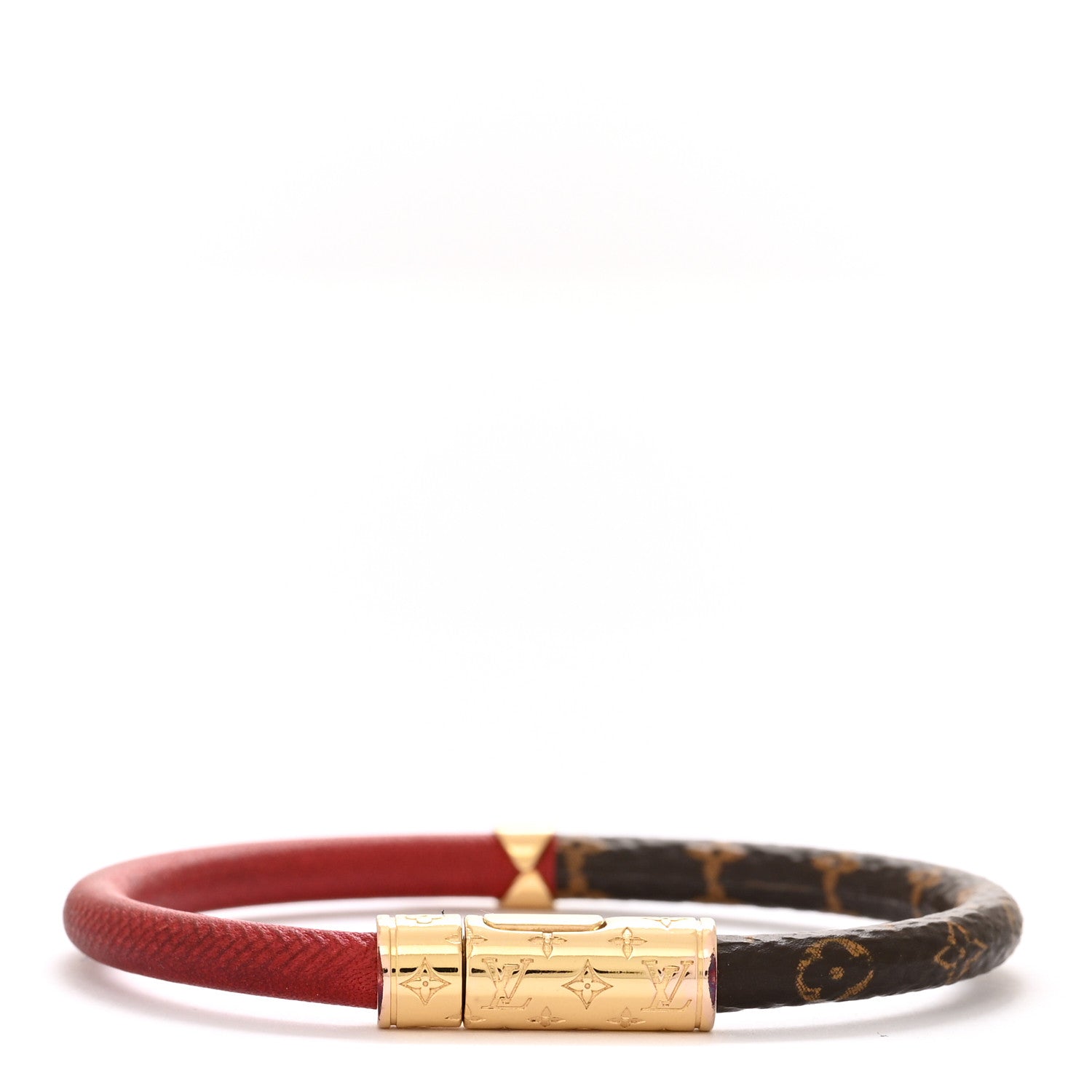 Louis Vuitton Monogram Daily Confidential Bracelet 17 Red 3 of 6