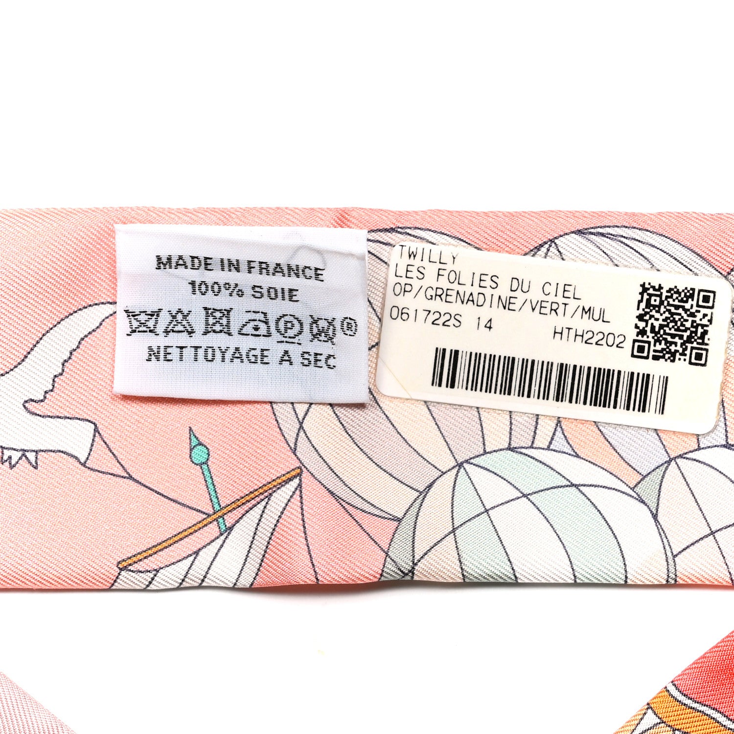 Hermes Silk Les Folies Du Ciel Twilly Grenadine Vert Multicolor 4 of 4