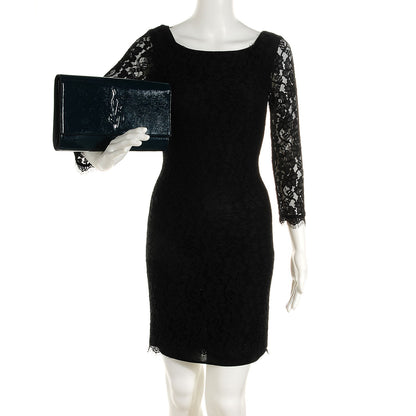 Saint Laurent Textured Patent Large Belle de Jour Clutch Petrol 2 of 7
