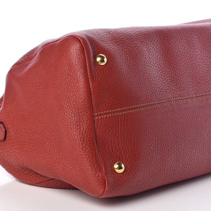 Prada Vitello Daino Top Handle Shoulder Bag Rosso 10 of 11