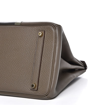 Hermes Taurillon Clemence Lizard Club Birkin 35 Etain Graphite 26 of 30