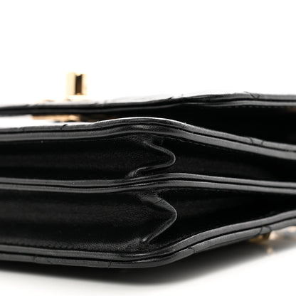 Chanel Lambskin Quilted Mini Trendy CC Wallet On Chain WOC Black 10 of 11