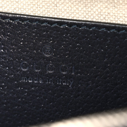 Gucci GG Supreme Monogram Textured Dollar Calfskin Web Small Ophidia Dome Shoulder Bag Beige Blue 6 of 10