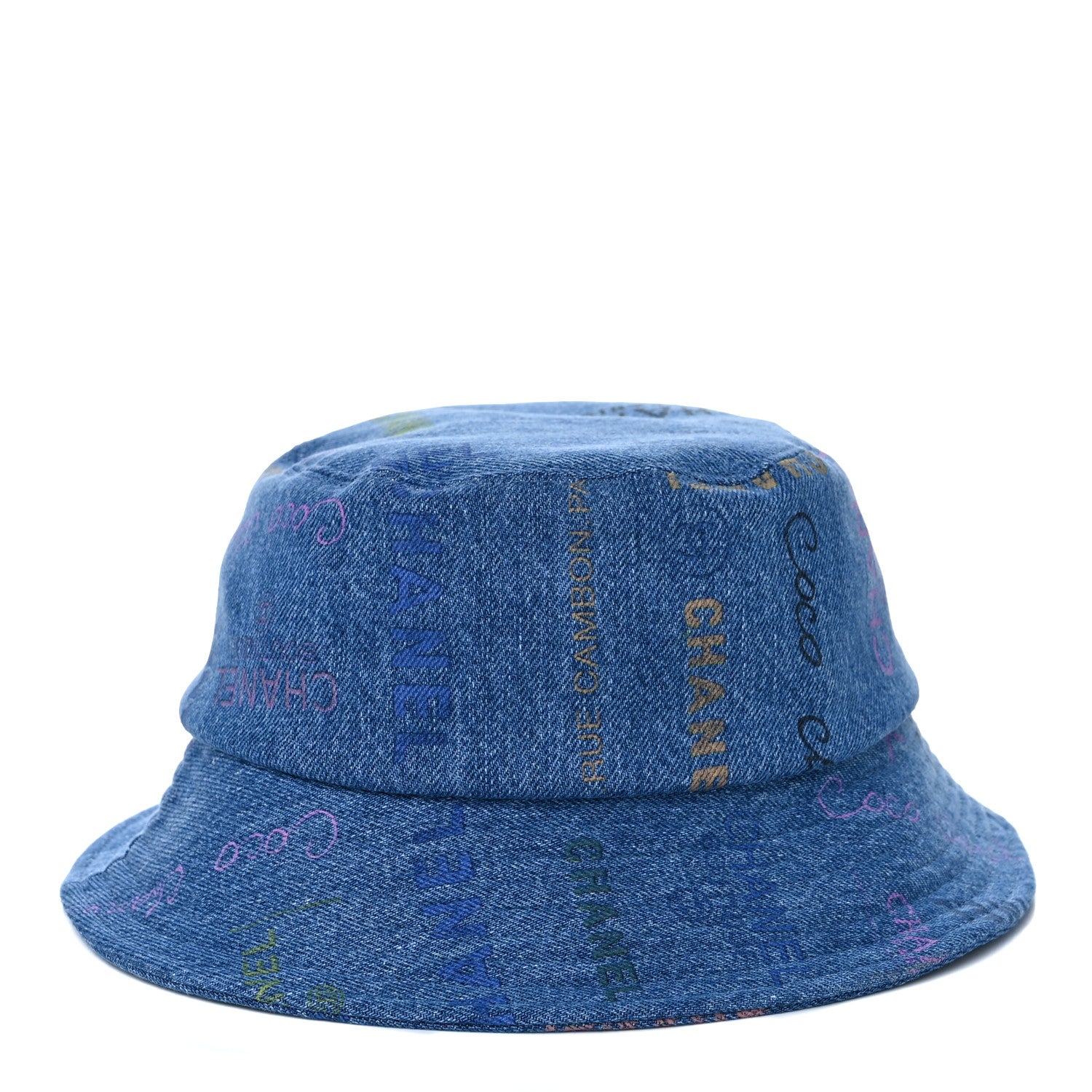 Chanel Denim Mood Cloche Bucket Hat S Blue 1 of 8