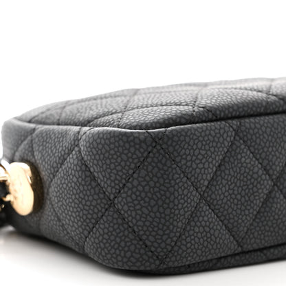 Chanel Iridescent Caviar Quilted Mini Coco Tassel Camera Case Black 9 of 11
