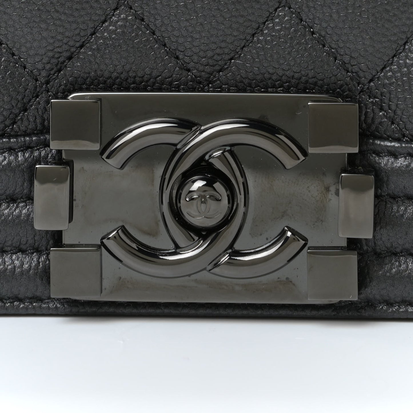 Caviar Quilted Small Boy Flap So Black