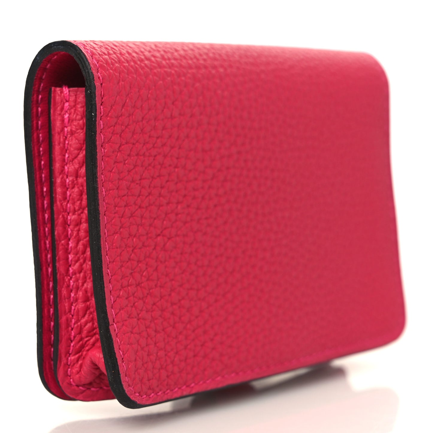 Togo Dogon Card Case Framboise