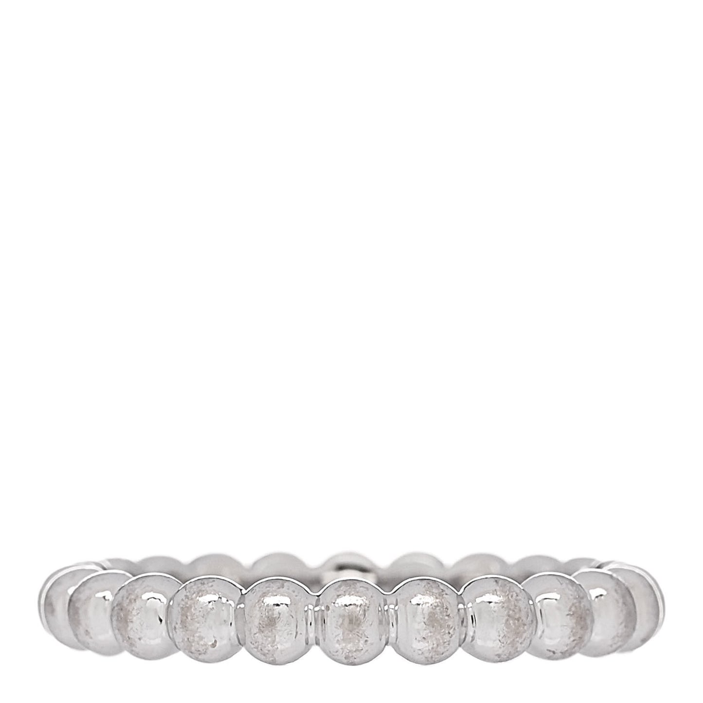 18K White Gold Medium Perlee Ring 53 6.5