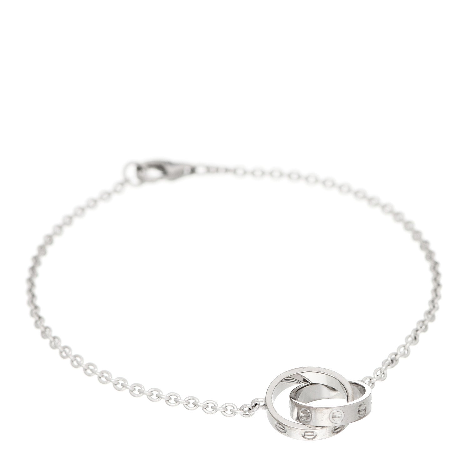 Cartier 18K White Gold Interlocking LOVE Bracelet 1 of 5